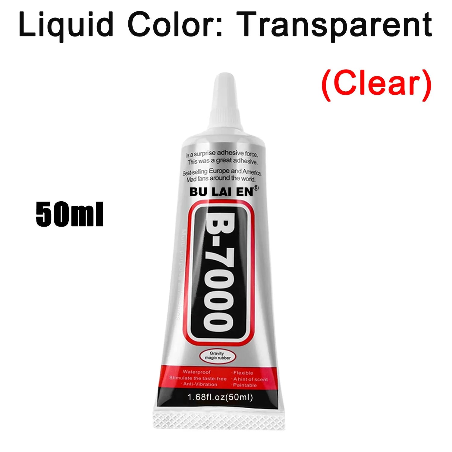 Transparent clear phone screen repair adhesive, 50ml squeeze tube