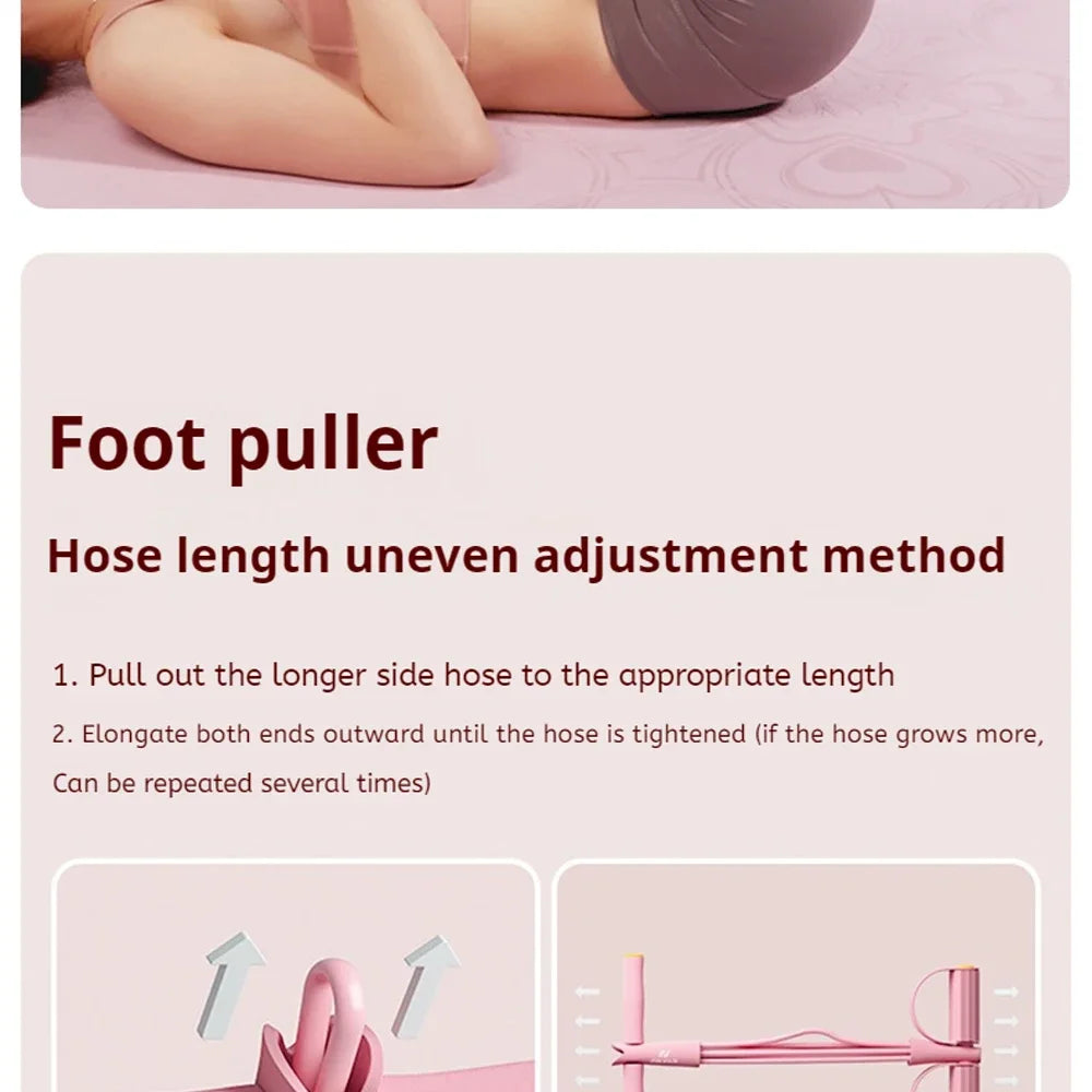 Foot puller pedal with adjustable hose length and foot pad attachments