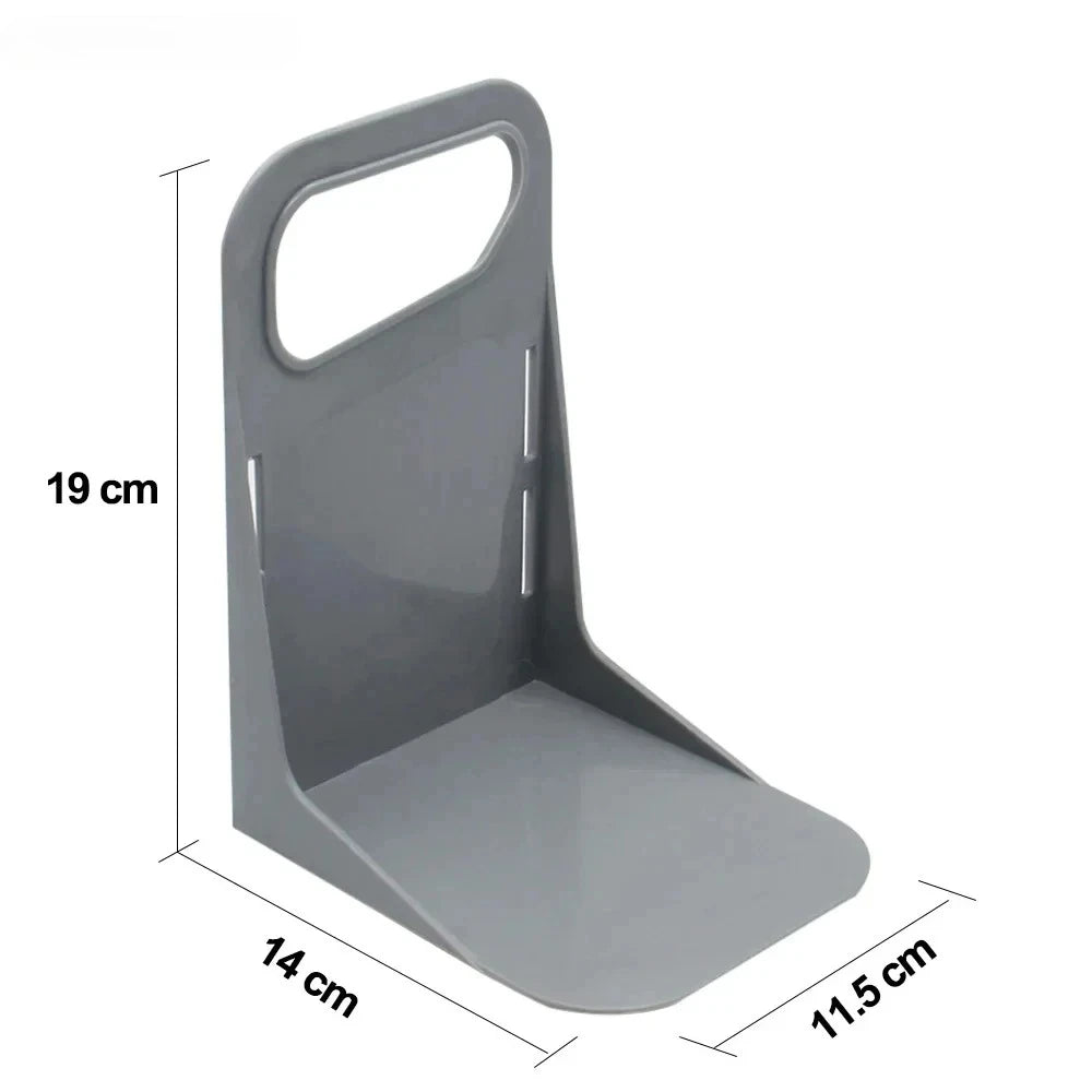 Gray car trunk organizer stand, 19 x 14 x 11.5 cm dimensions shown