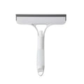 White window squeegee wiper with gray rubber blade and ergonomic grip