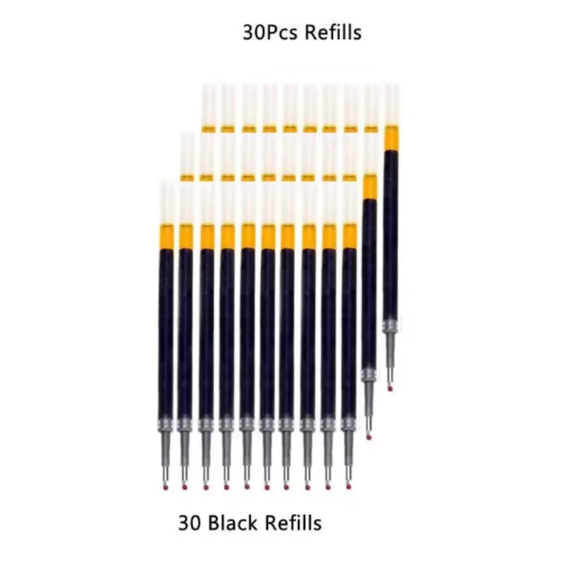 Gel pen refills pack with blue and black ink tips