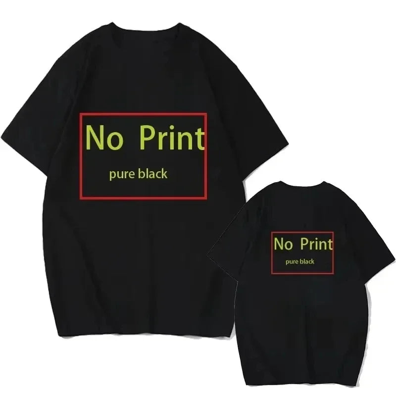 Women’s plus-size T-shirt, short sleeves, black with red “No Print” square logo