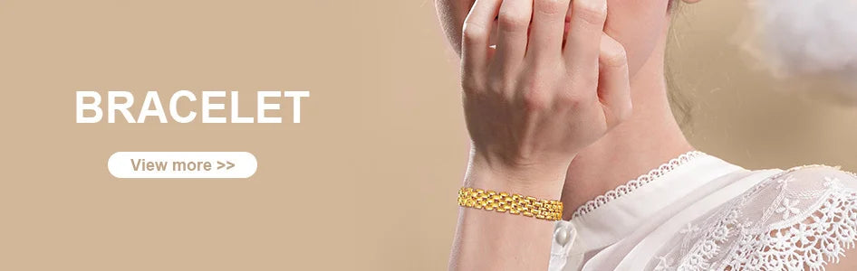 Gold-tone open cuff bracelet on wrist with textured chain link