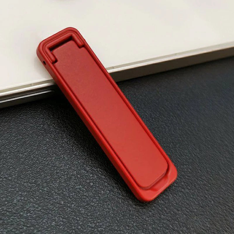 Red metal folding phone back sticker stand