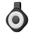 Black mini magnetic LED phone light with white LED ring and center button