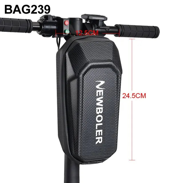 NEWBOLER front scooter bag BAG239, textured dark black, height 24.5 cm
