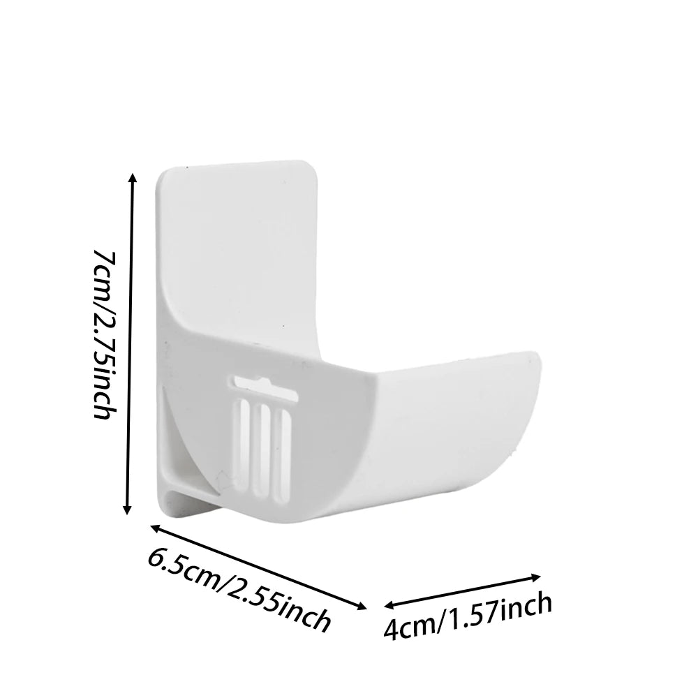 White wall trash bag holder with dimensions and slotted bag clip