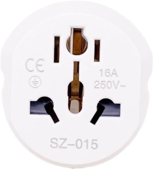 EU power adapter plug with two-pin socket, CE marked, 16A 250V, SZ-015